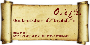 Oestreicher Ábrahám névjegykártya